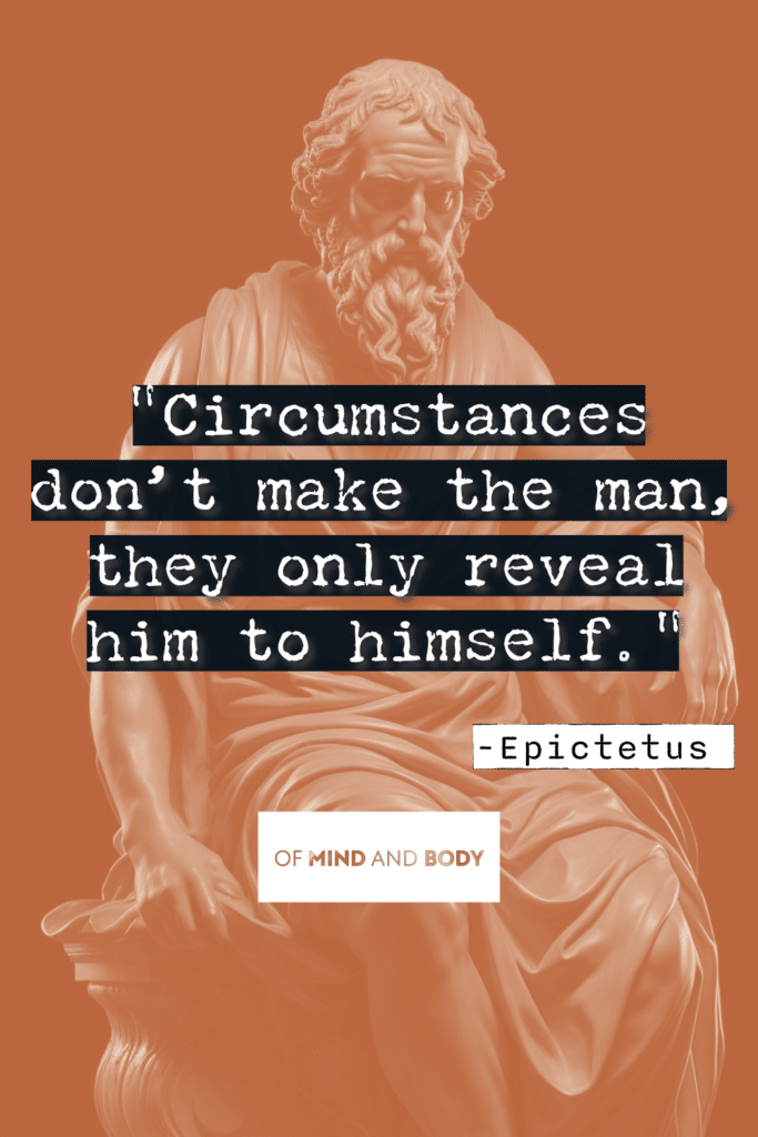 Stoic Quotes on Life - Circumstances don’t make the man, they only reveal him to himself.
