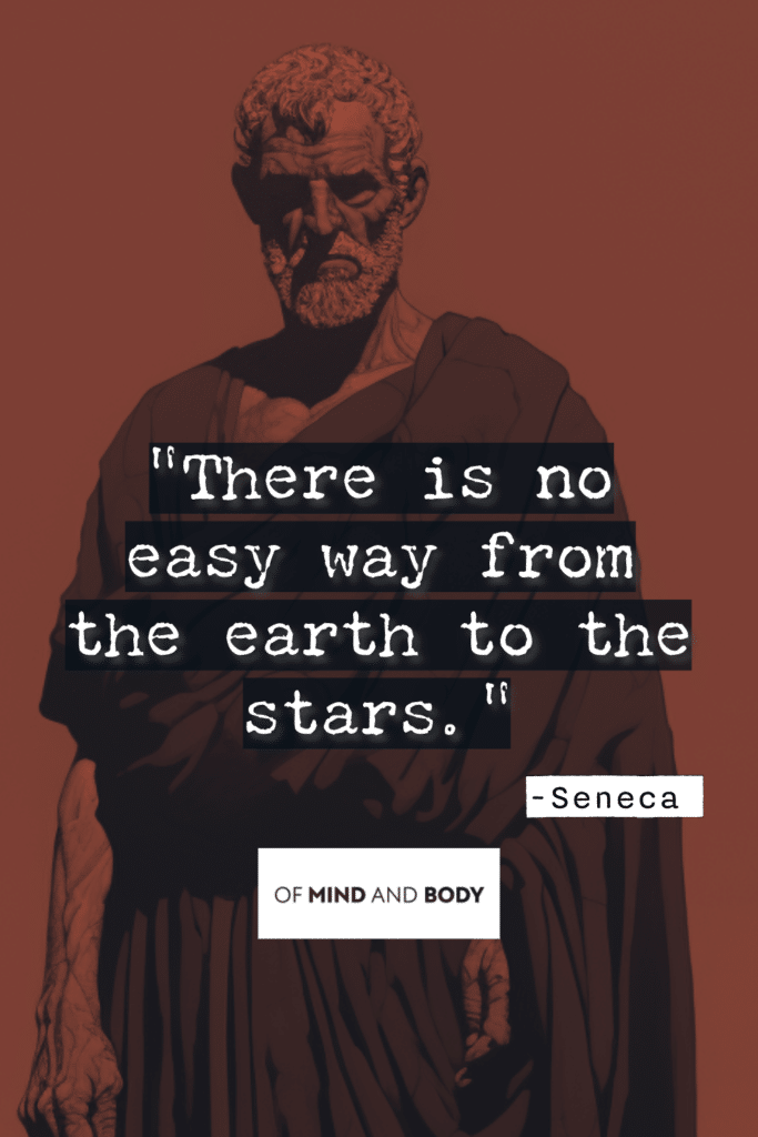 Stoic Quotes on Resilience There is no easy way from the earth to the stars.
